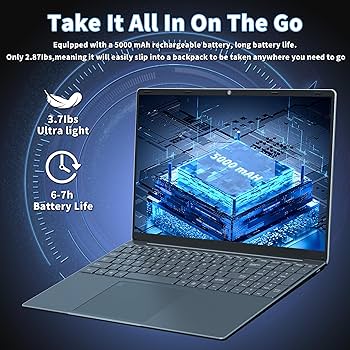 Amazon.com: Win 11/MS Office 2019: computadora portátil de