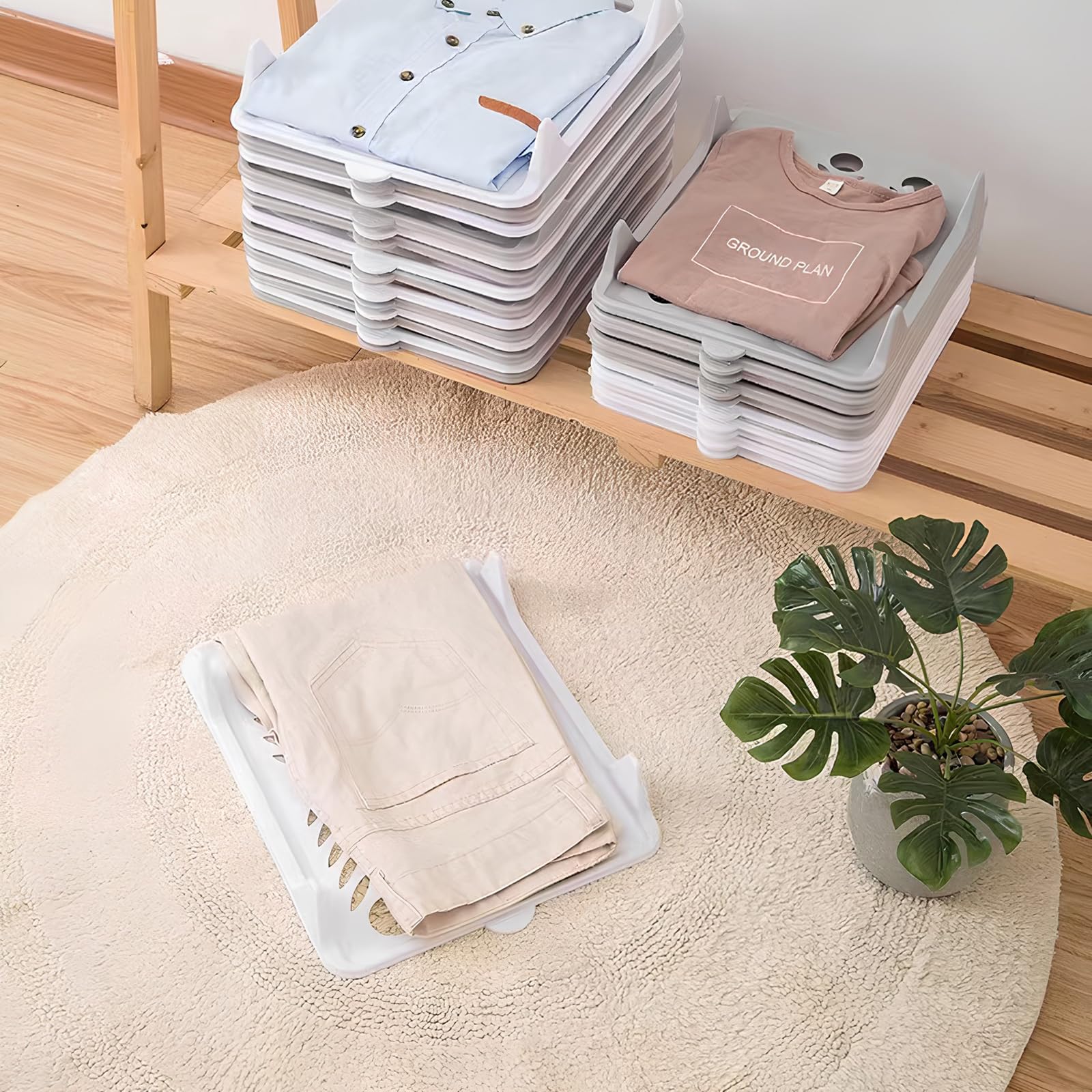 Organizer Per Magliette E Abbigliamento - 10 Pezzi Salvaspazio Antirughe Per Armadio - Foto 13