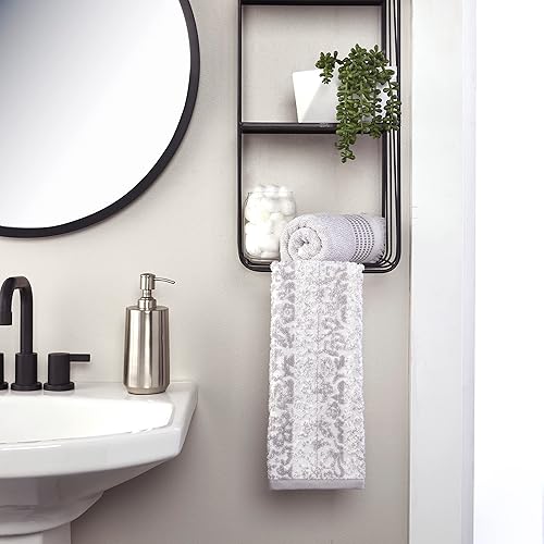 Miniatura 6 de SKL Home Lincoln Park - Juego de toallas de mano, color gris, 2 unidades