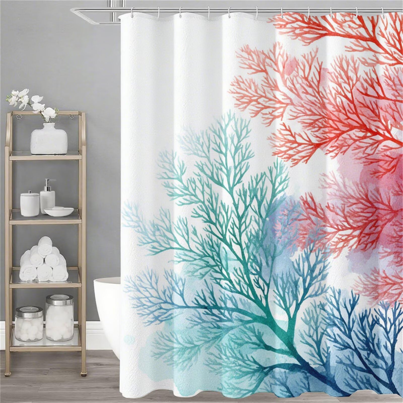 Rideau de douche plantes tropicales 150x180cm, une idée cadeau originale pour une crémaillère