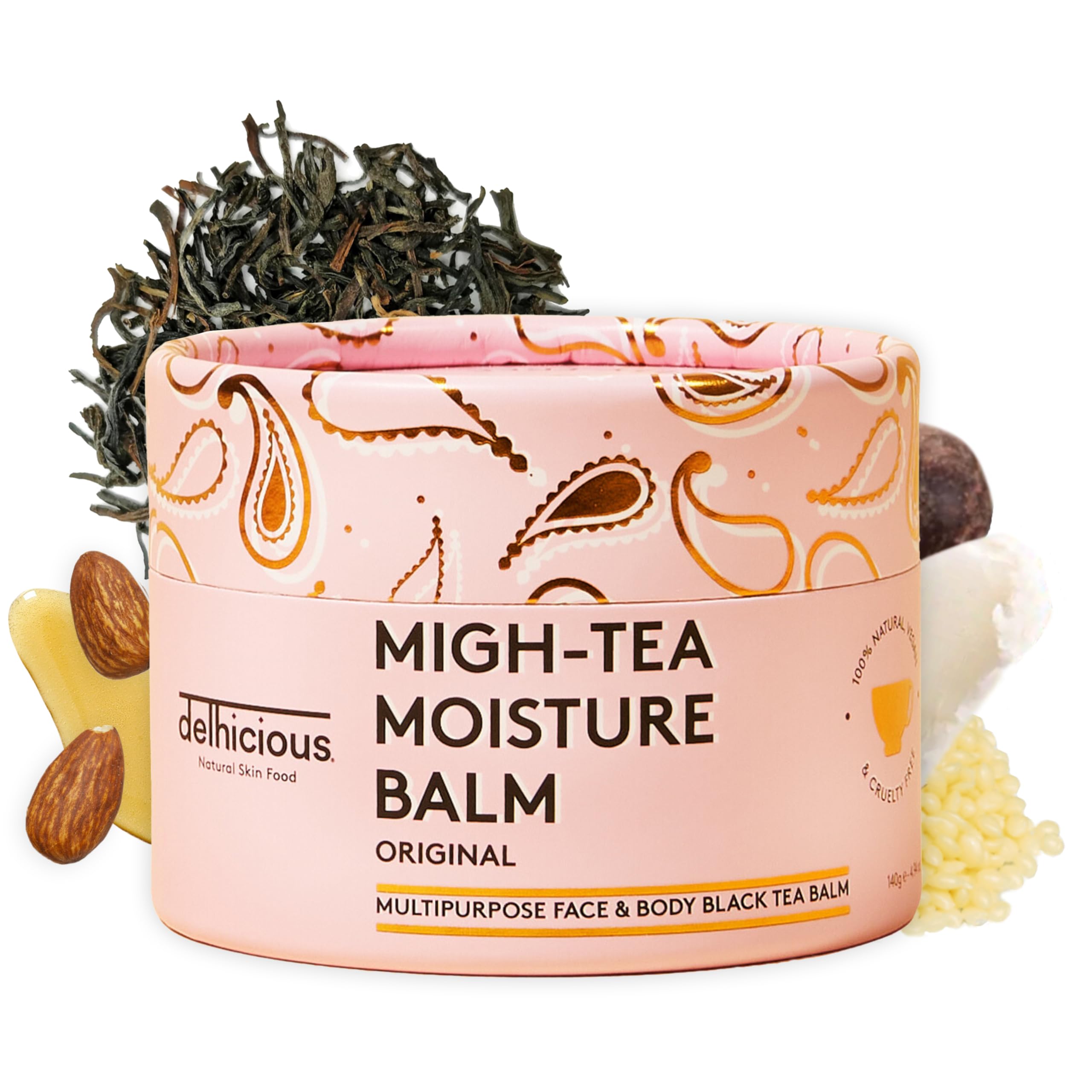 Delhicious Migh-Tea Face and Body Balm for Very Dry Skin, 140g