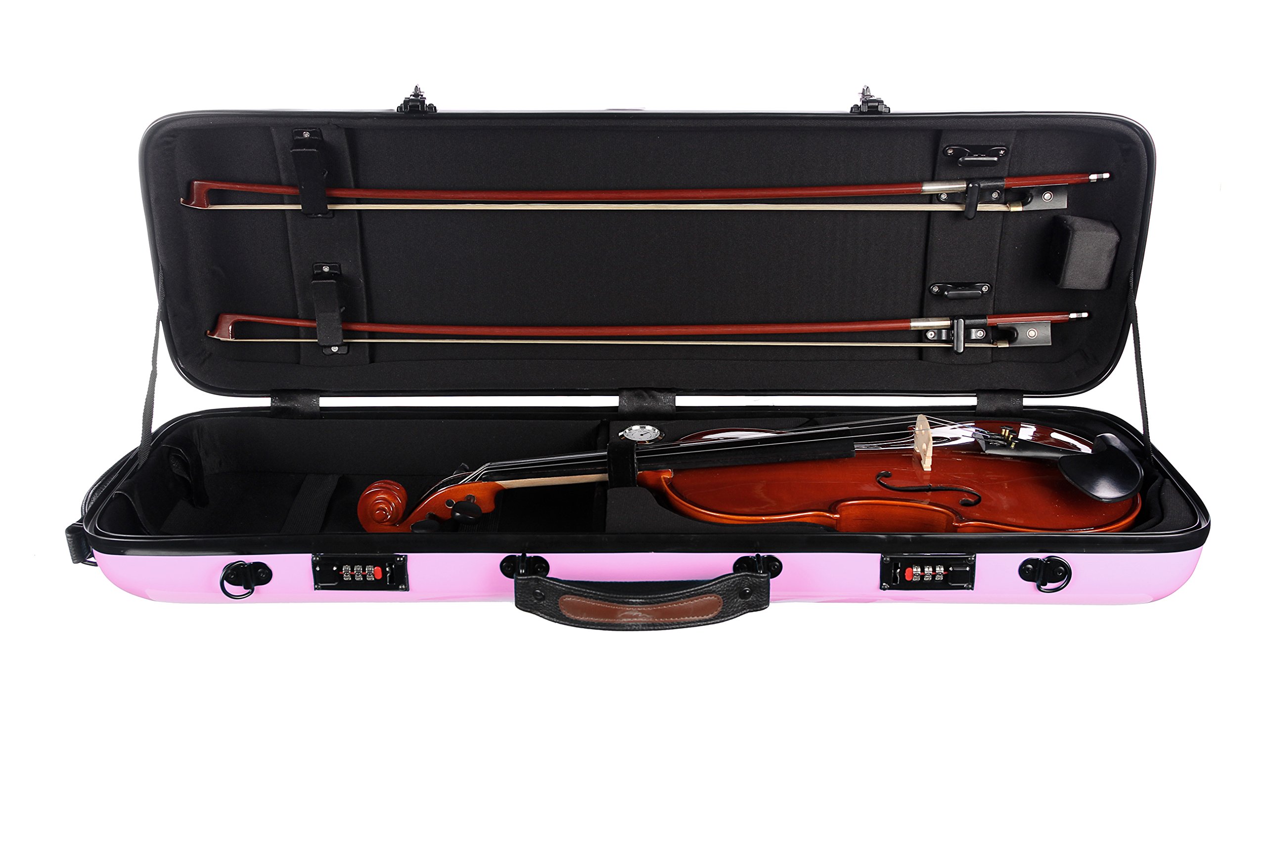 Geigenkoffer Fiberglass Safe Oblong 4/4 rosa M-Case + Musiktasche