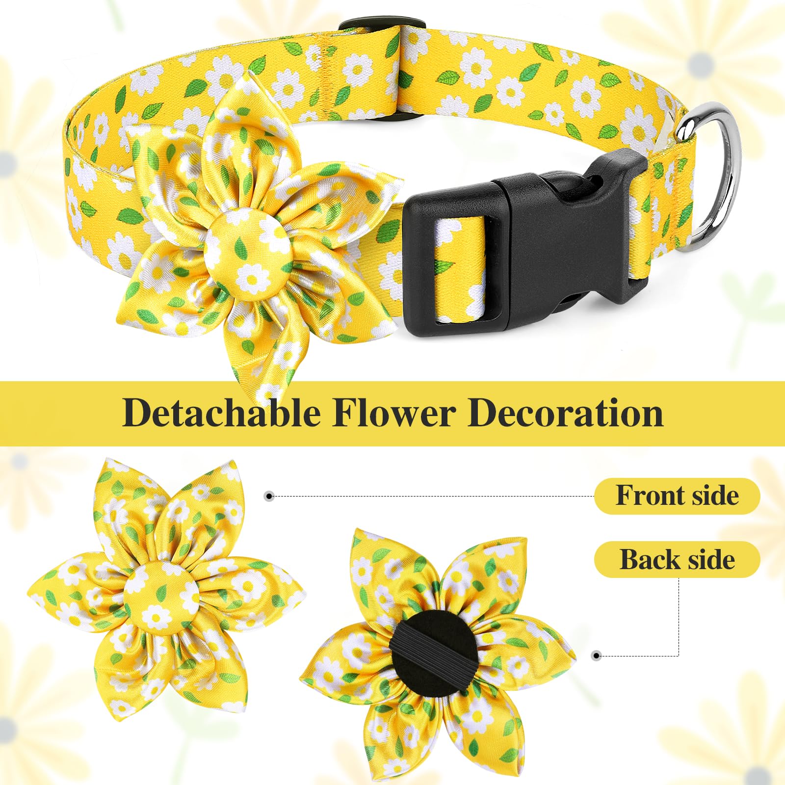 BiPawTi Floral Dog Collar with Bloom Decoration - Image 4
