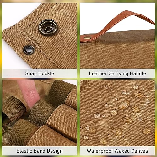 Miniatura 3 de TOBWOLF Kit de especias para acampar con 9 tarros, 2 molinillos de salpimienta, bolsa de especias portátil, organizador de bolsa de almacenamiento