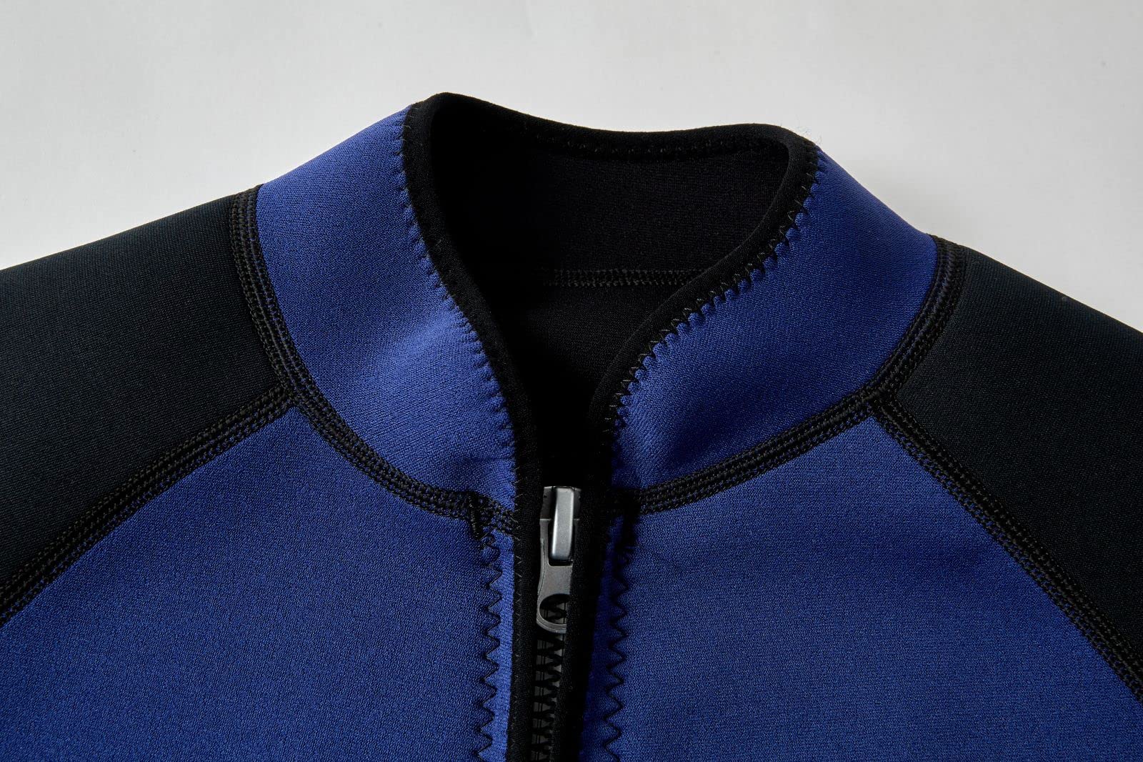Veste de plongée en néoprène de 2 mm pour homme – Haut de combinaison de plongée avec fermeture éclair sur le devant et manches longues pour la natation, la plongée avec tuba, le surf, le kayak, le