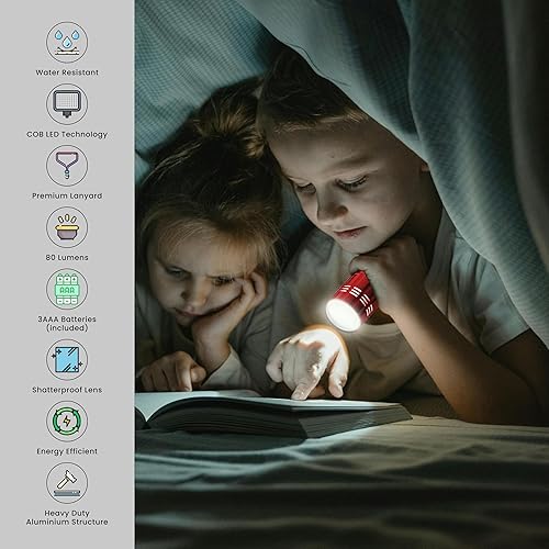 Miniatura 5 de PerfPower Go Green GG-113-COBRD Linterna, 1 EA, color rojo