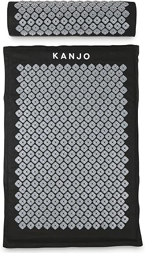 FSA HSA - Juego de alfombrilla y almohada de acupresión grande para alivio del dolor de espalda y alivio del dolor de cuello, con almohada de espuma