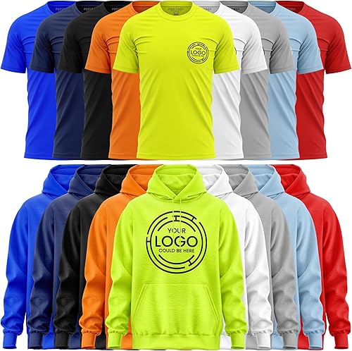 Camisas de trabajo para hombre, paquete de 5, 1 sudadera, uniformes de trabajo personalizados Hi Vis, alta visibilidad, camisas personalizadas con