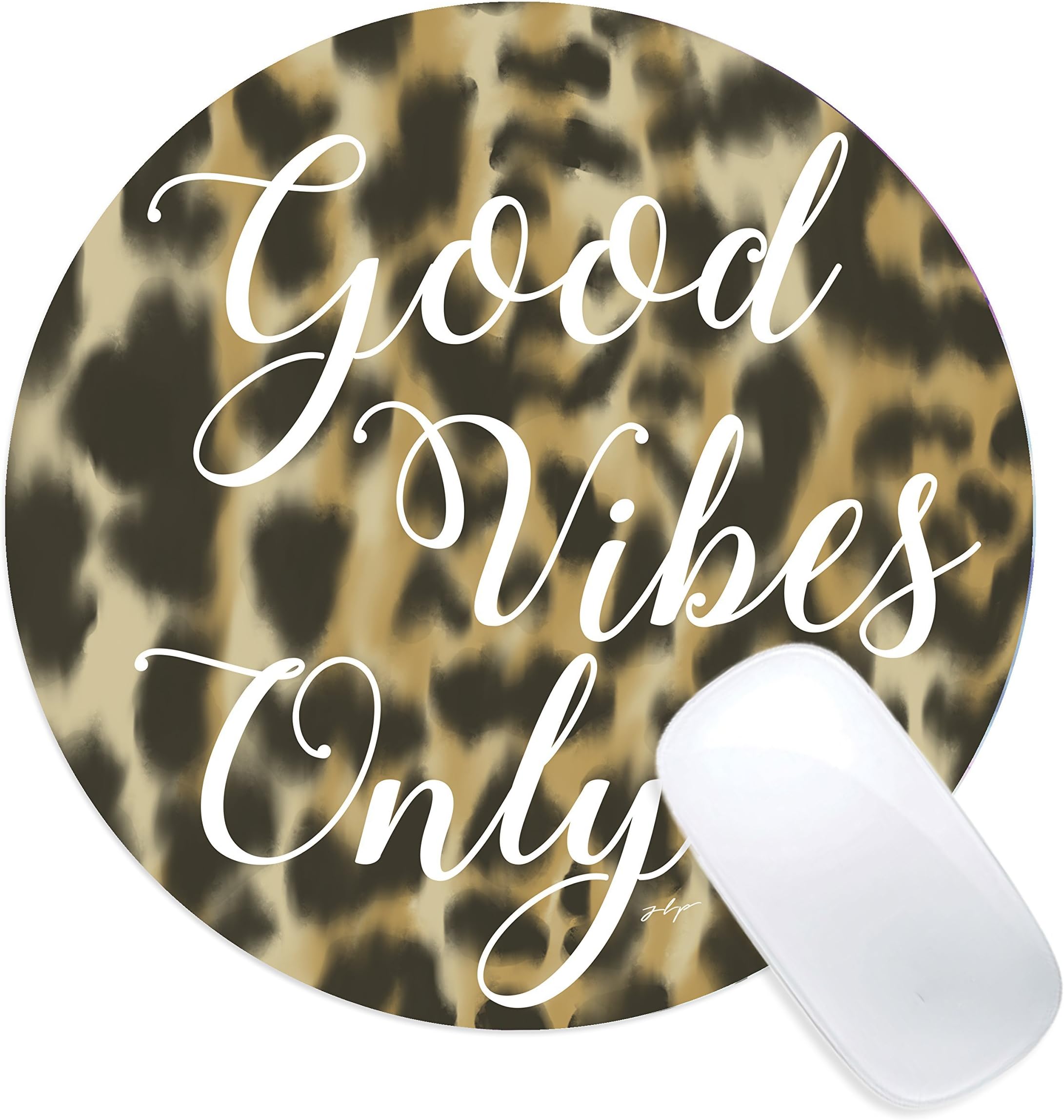The Lux Nest Mouse Pad 8" Round Leopard Print Inspirational Quote for Coworkers Teachers Graduation New Job Girl boss