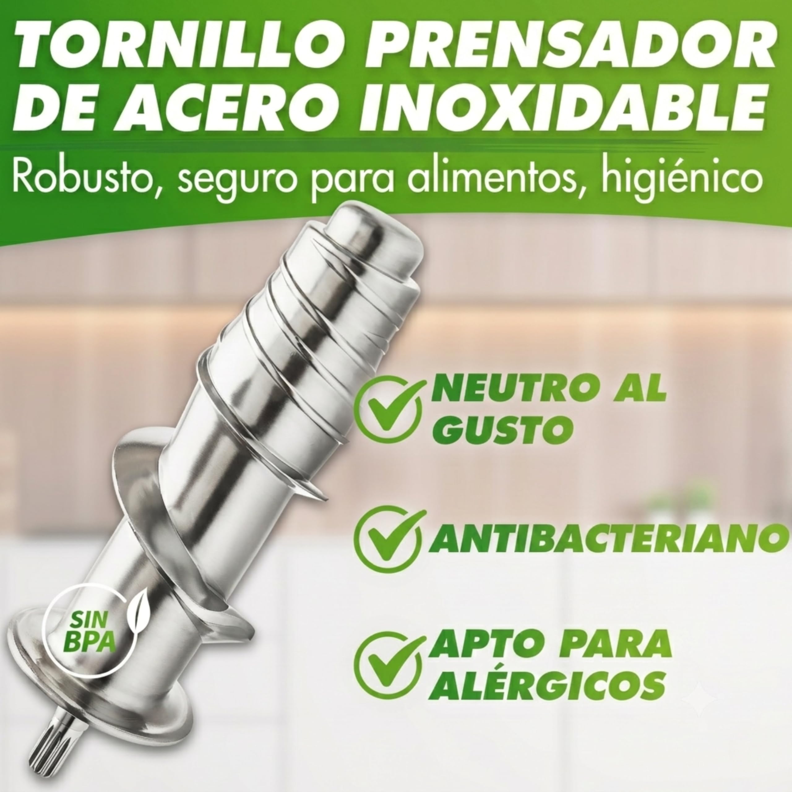 Nutrilovers Slow Juicer GREEN-PRESS MAX Licuadora extractor de jugos con tornillo de acero inoxidable, libre de BPA, ganador de pruebas, exprimidor eléctrico