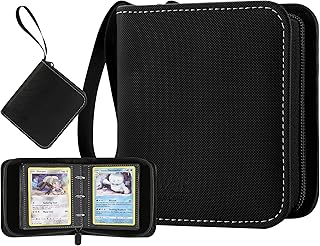 Mini Size Card Binder for Pokemon Cards, iofeiwakÂ® 2x2 2 Pockets with 40 Removable Sleeves, Holds 80 Cards, Super Lightweight [Ideal Gift for Kids]