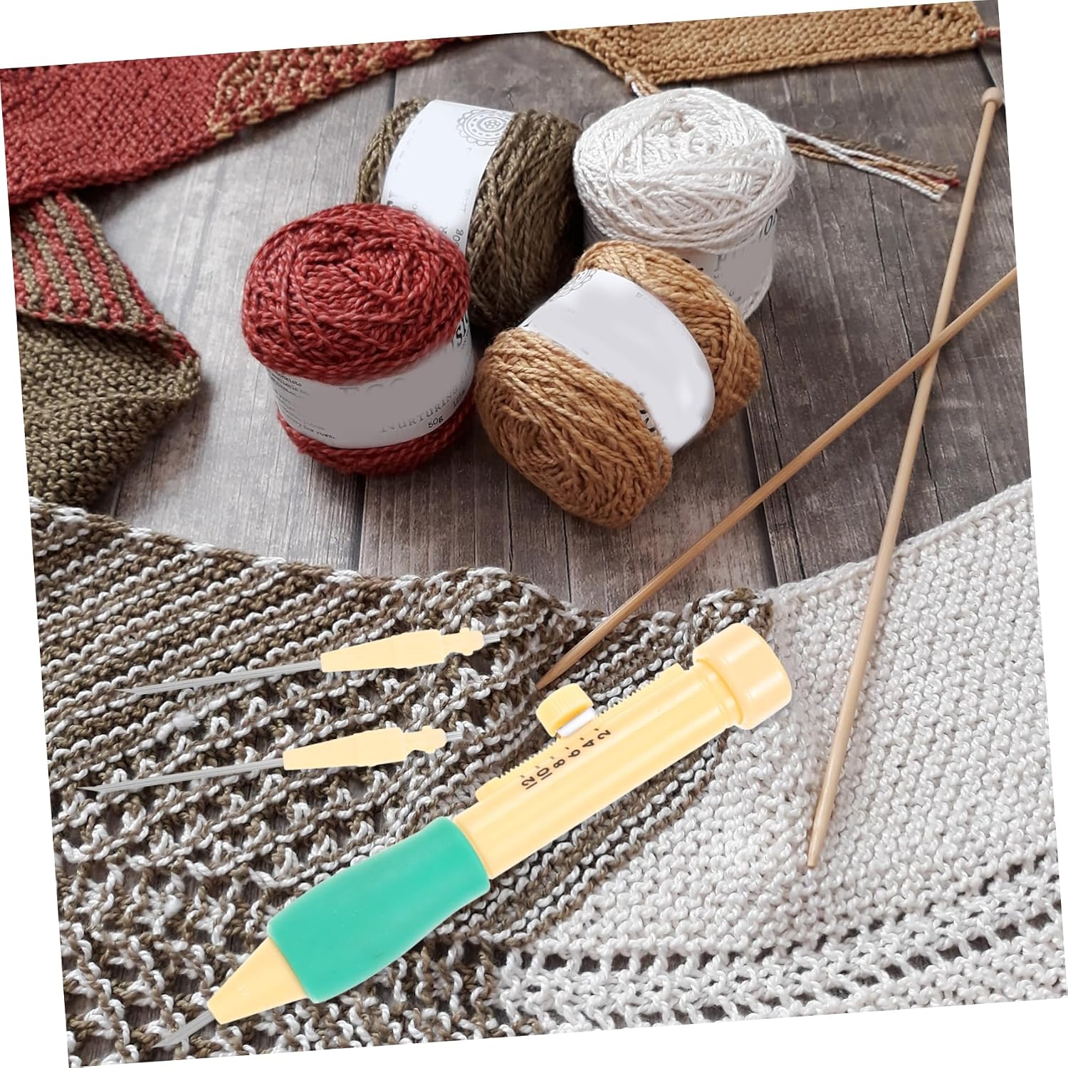 MINAOLULUS Embroidery Pen Set for Adults Punch Needle Embroidery Kit DIY Craft Needles Sewing Kit Craft Supplies Include Punch Tools