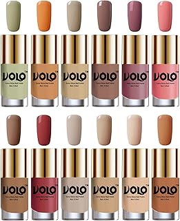 Volo Luxury Super Shine Nail Polish Set of 12 Vibrant Shades (Mischievous Mint, Flirty Nude, Nude, Dark Nude, Nudes Spring, Candy Cotton, Dark Nude, Tan, Nude Tude)-picture-11