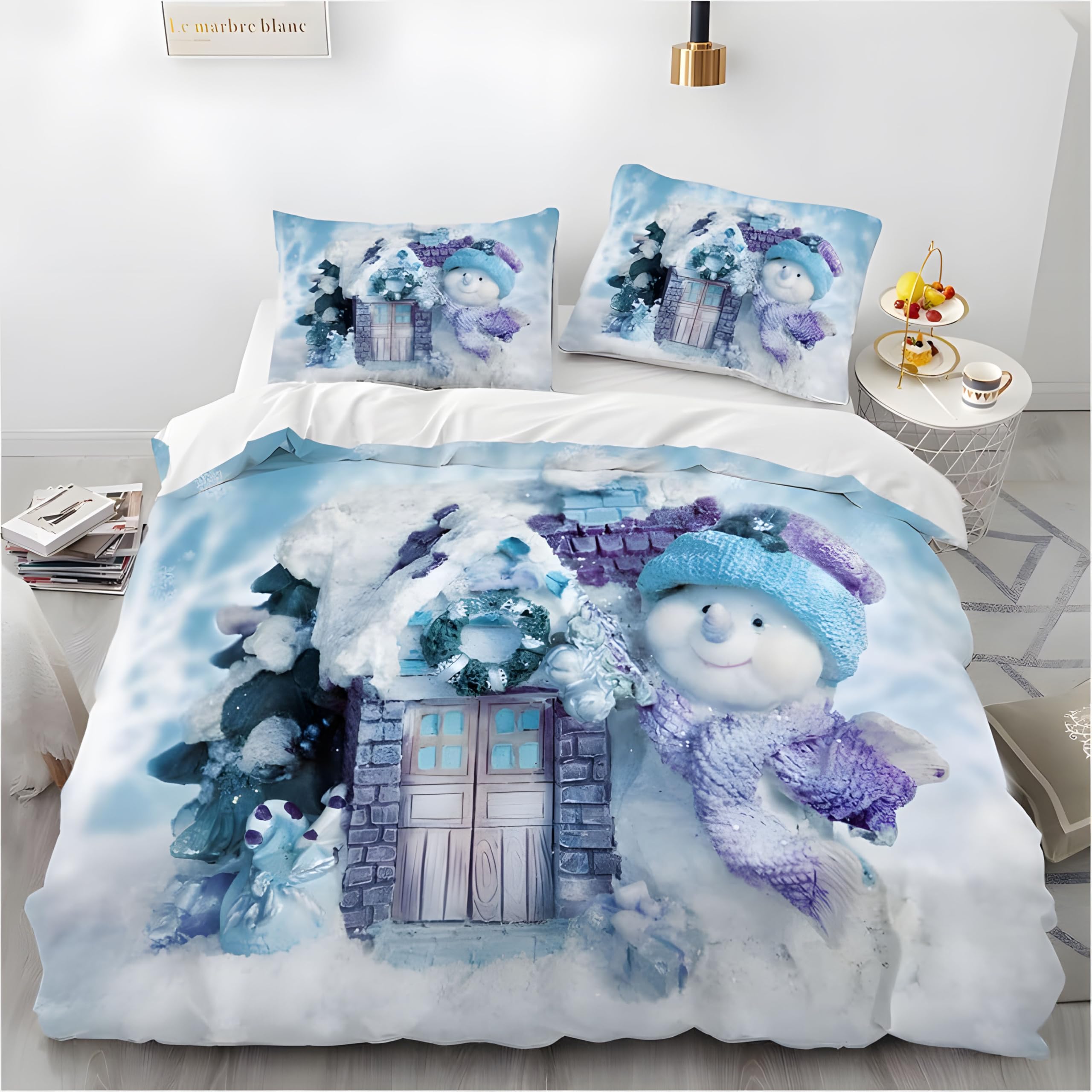 Housse de couette 90x190 respirante en microfibre avec fermeture éclair pour lit enfant
