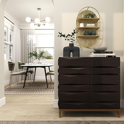 Miniatura 8 de CosmoLiving by Cosmopolitan Estante de pared ovalado de metal con 3 estantes, 16 x 6 x 28 pulgadas, dorado