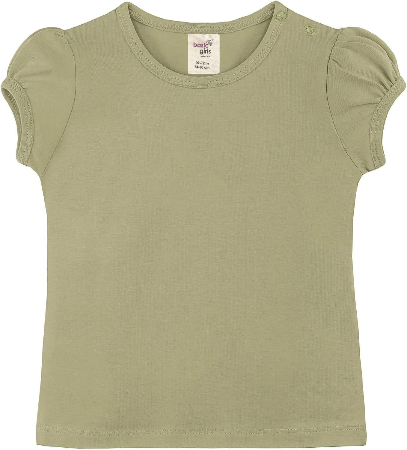 Lilax Baby Girls' Basic T-Shirt Short Sleeve Crewneck Tee