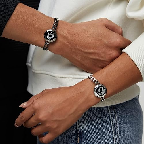 Miniatura 5 de TOTWOO Long Distance Touch Bracelets for Couples, Vibration & Light up for Love Couples Bracelets Long Distance Relationship Gifts for Girlfriend