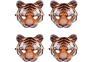 MANMAOHE Tiger Face Mask for Kids - Halloween Costume Party Mask