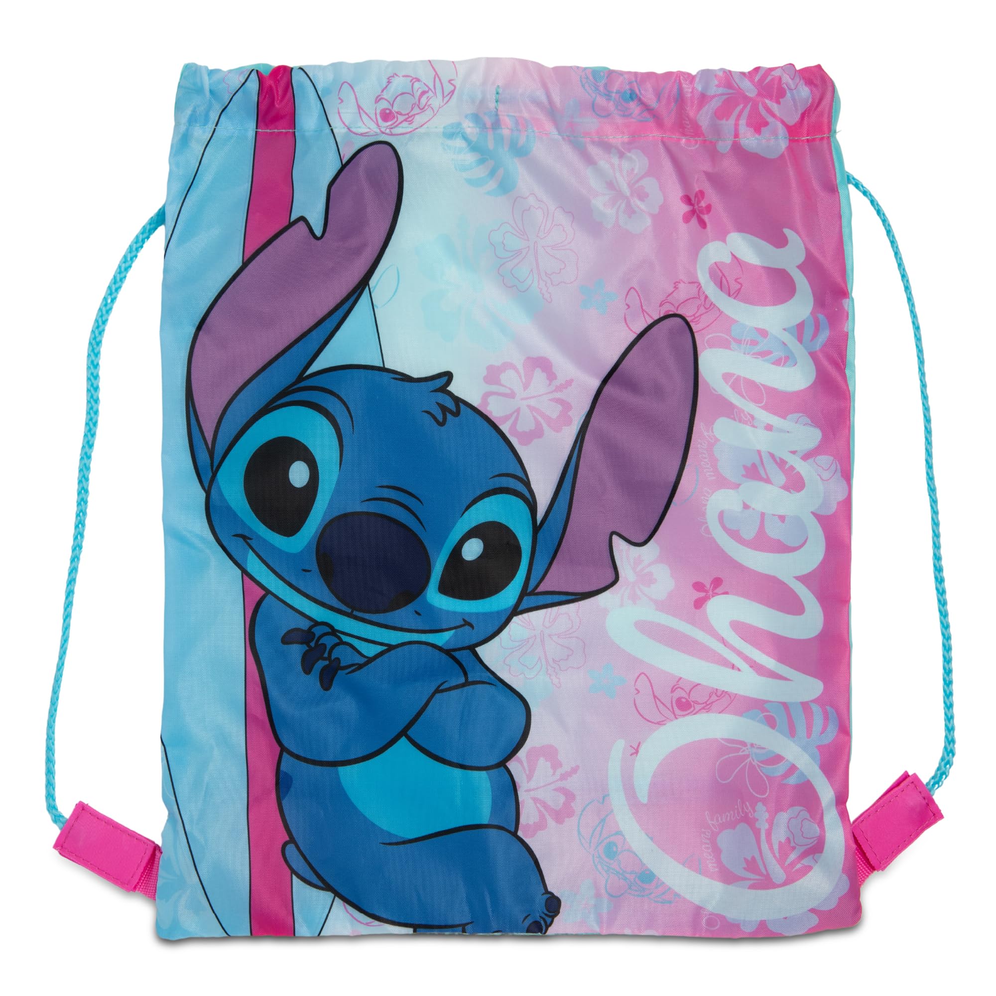Disney Lilo & Stitch Drawstring Bag Kids PE Kit Gym Swim Bag Girls School Trainer Childrens Travel