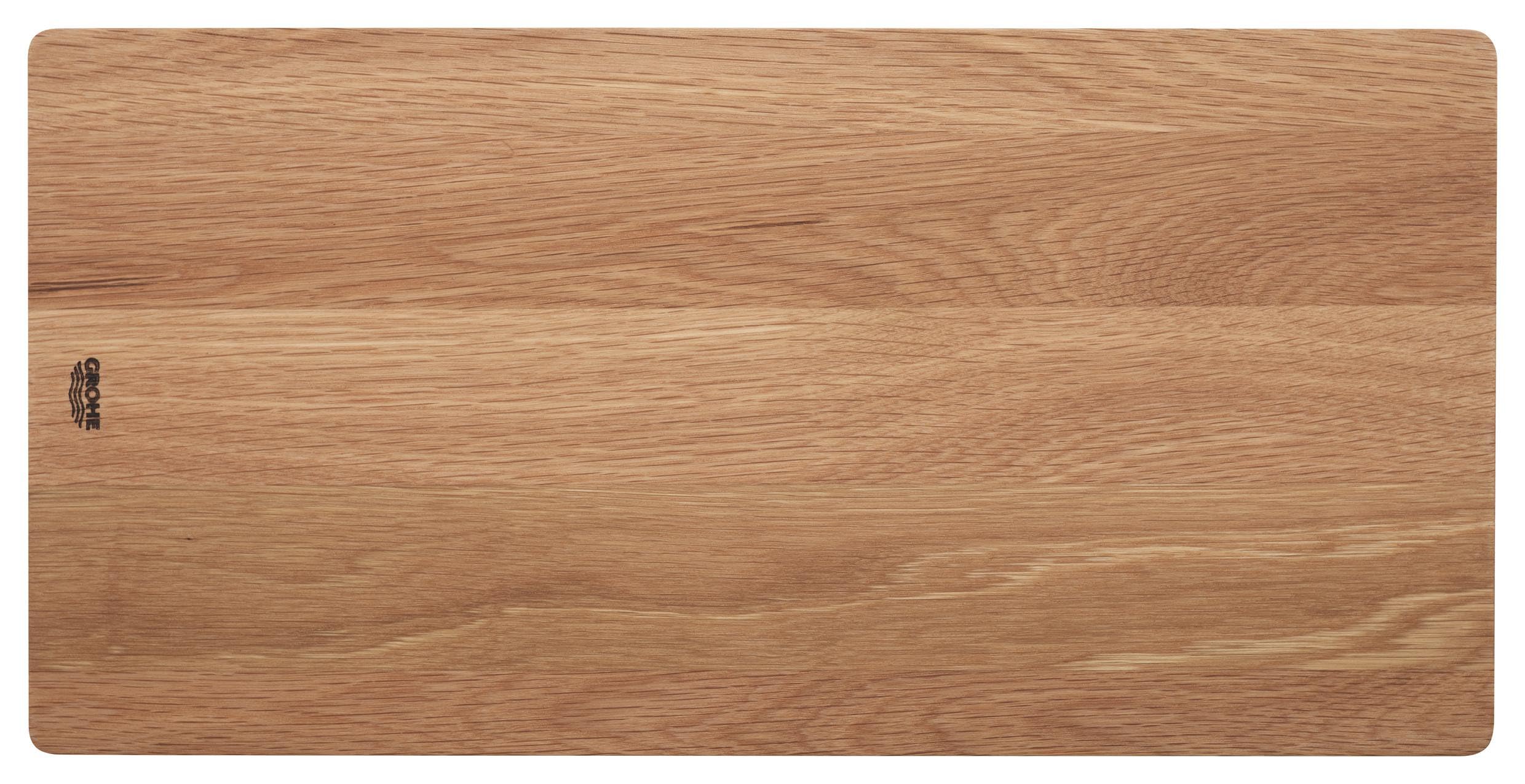 GROHE Wooden Chopping Board, Over Kitchen Sink Cutting Board, Dimensions 490 x 240 x 19 mm, Material Oak, 40751HW0 - Image 2