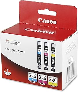 Canon CLI226 3 Color Multi Pack Compatible to printer iP4820, MG5220, MG5120, MG6120, MG8120, MX882, iX6520, iP4920, MG5320, MG6220, MG8220, MX892 (CLI-226 3 Color Pack)