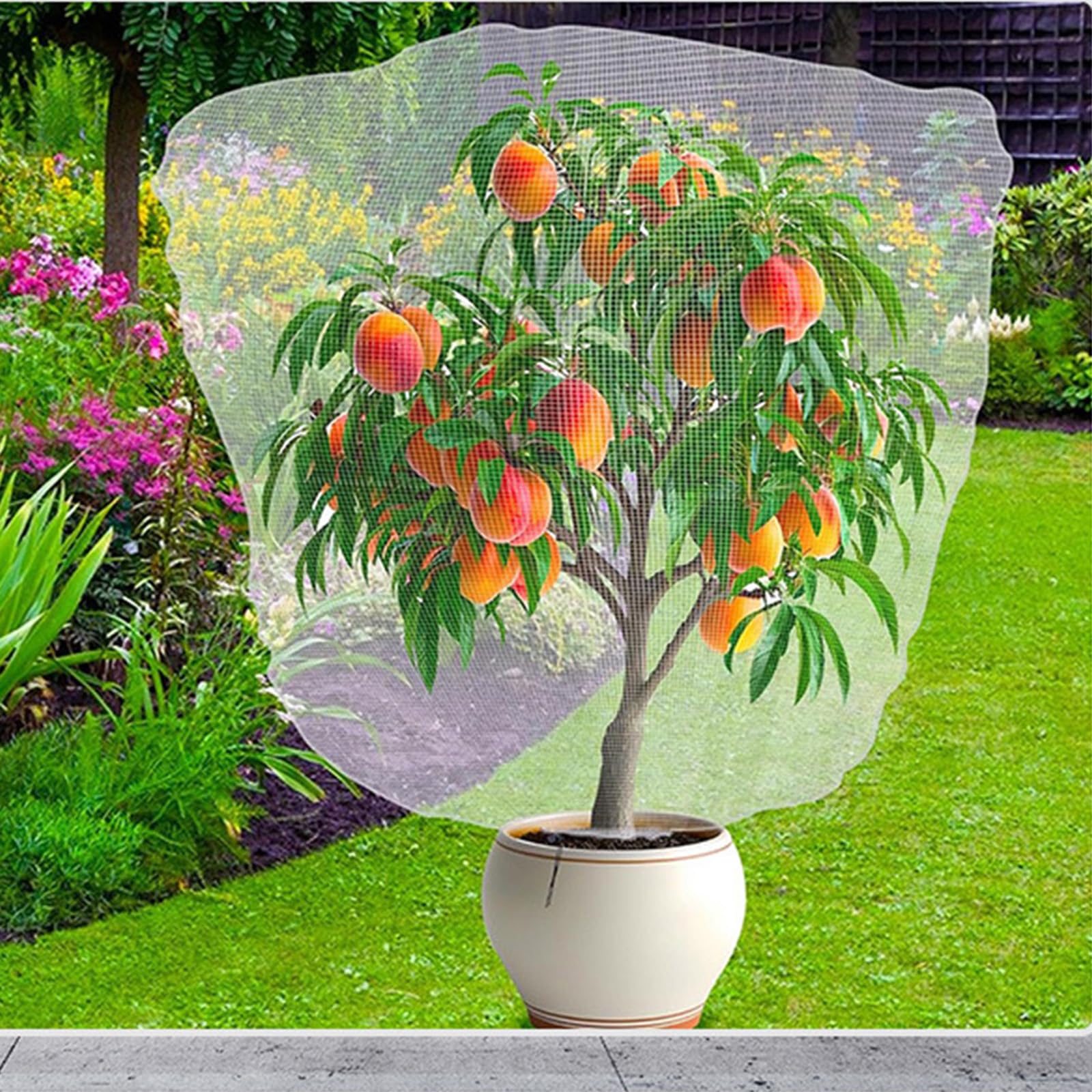 Paquete de 10 redes de barrera para árboles frutales grandes para invernaderos, protección de plantas y control de gusanos agrícolas, barrera de balcón al aire libre