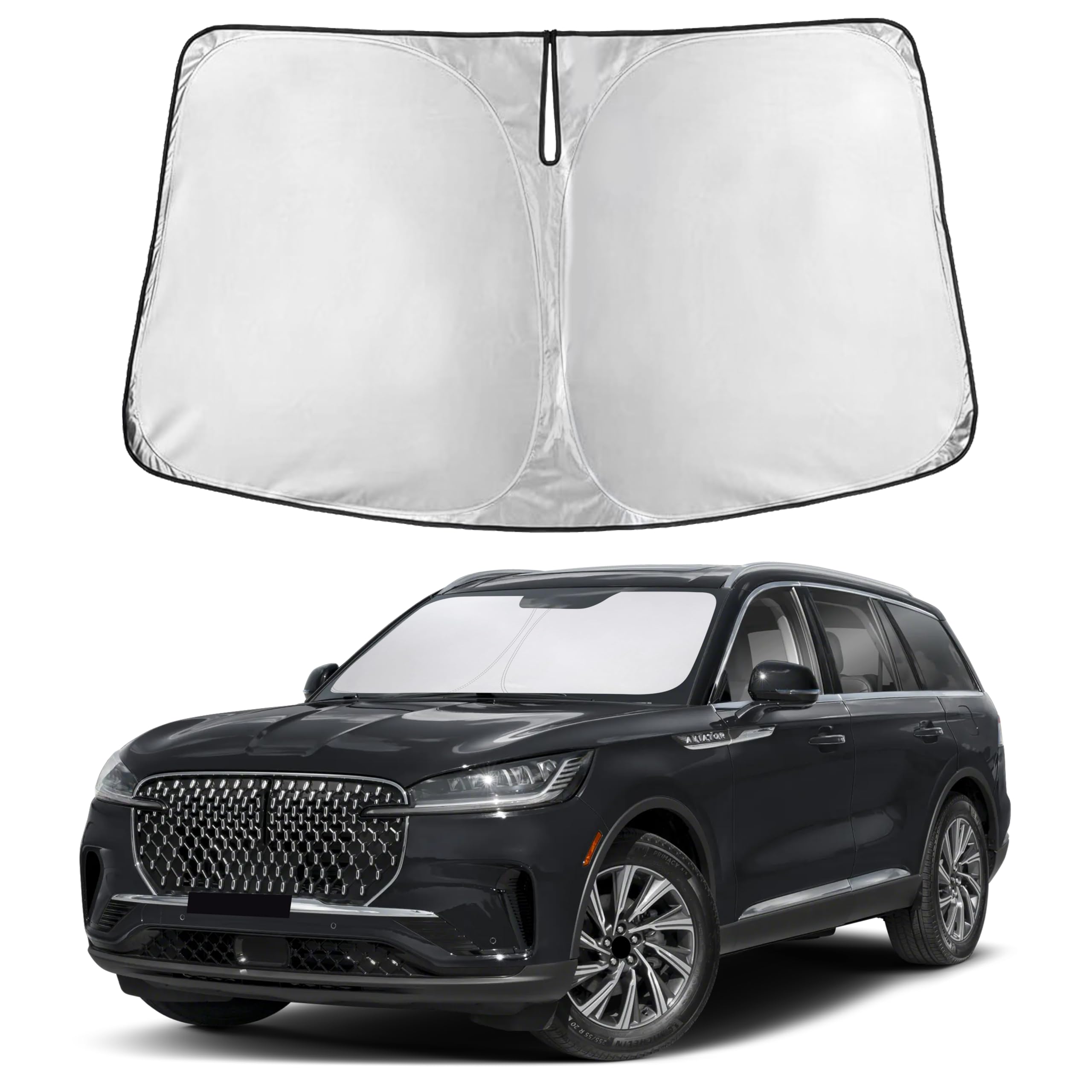 Autovir Windshields Sun Shade Fit for 2020-2024 2025 2026 Lincoln Aviator
