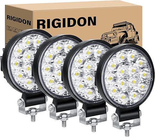 RIGIDON 4 mini luces antiniebla LED de 42 W, luz LED de trabajo de 4 pulgadas, barra de luz LED todoterreno para camiĂłn, barco, camioneta, ATV, UTV, RIGIDON 4 mini luces antiniebla LED de 42 W, luz LED de trabajo de 4 pulgadas, barra de luz LED todoterreno para camiĂłn, barco, camioneta, ATV, UTV,