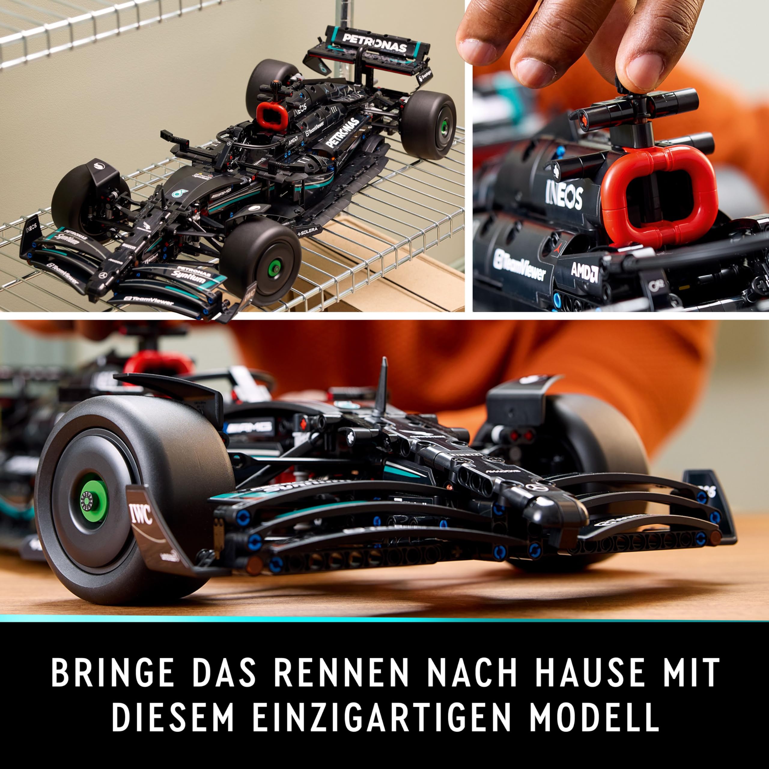 LEGO Technic Mercedes-AMG F1 W14 E Performance Rennwagen Modellbausatz Ansicht 3