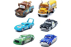 Pixar Cars Diecast 1:55 Scale 6-Pack Mini King Vehicles Toy Set
