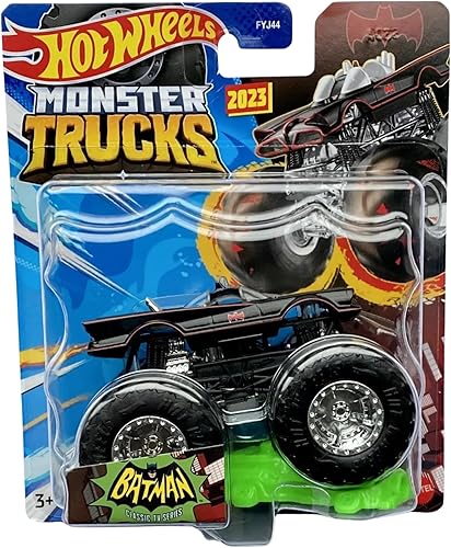 Hot Wheels Monster Trucks Nuevo para 2023 Escala 164 Batman The Classic TV Series, Negro