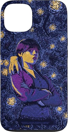 Carcasa para iPhone 13 Wednesday & Thing In Starry Night por Vincent Van Goth