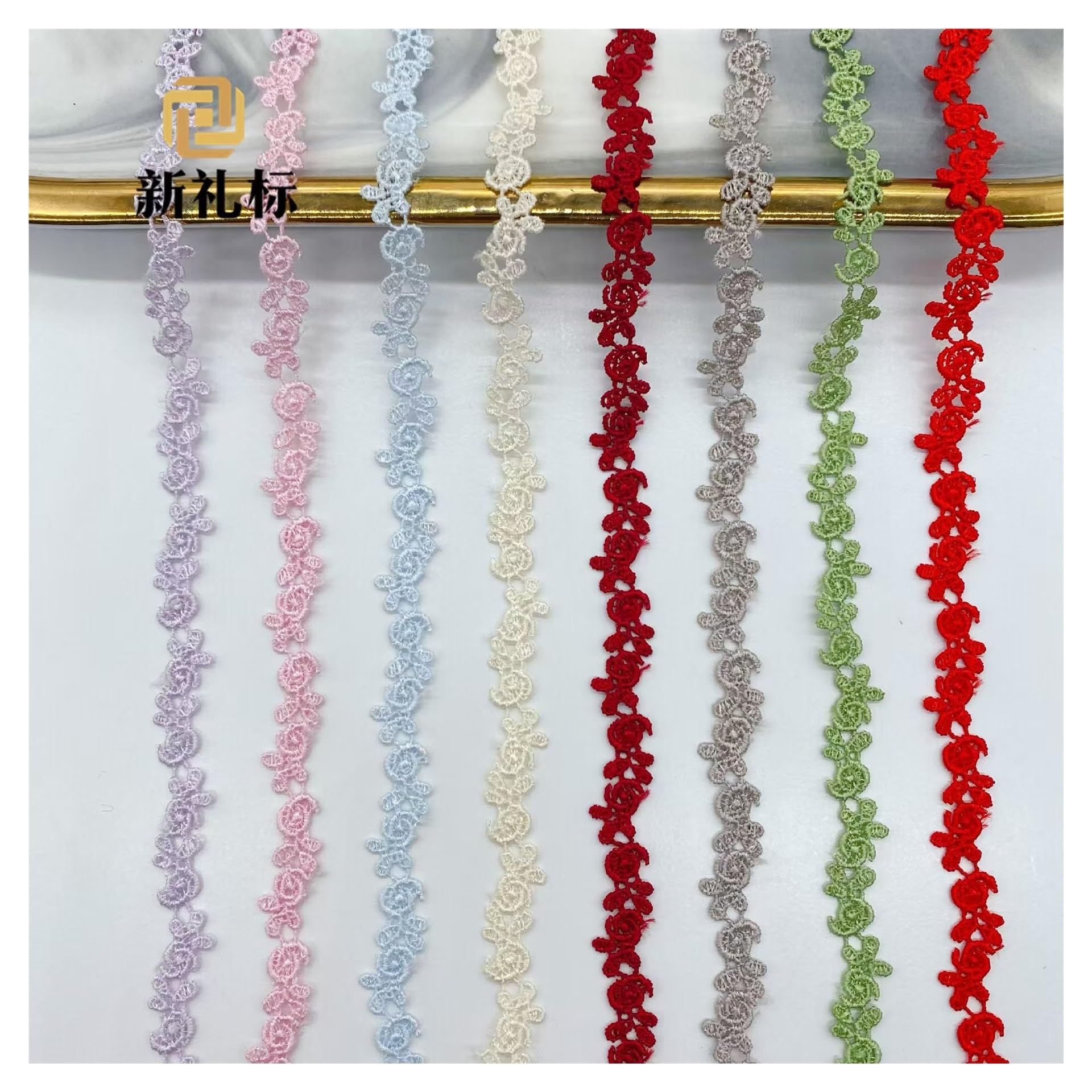 Ribete de encaje, tela de encaje, cinta de encaje, tela de encaje, ribete de encaje para proyectos de costura, manualidades, cortinas de boda, caja de decoración (gris)