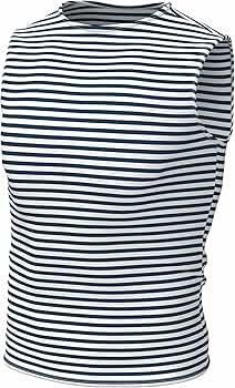 GEOFFREY B.SMALL／sleeveless shirt(stripe Eres Sleeveless Shirt Blue Oxford Stripe