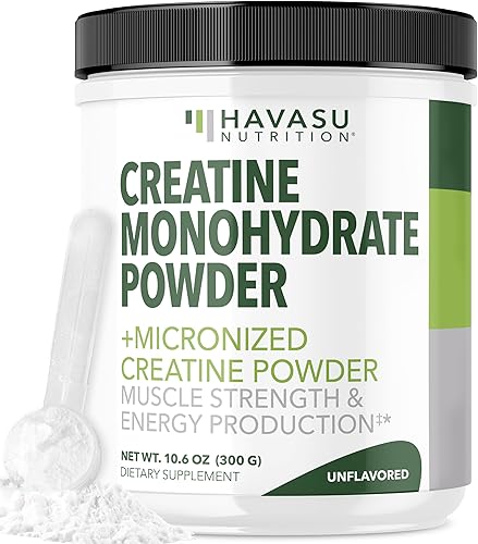 Polvo de monohidrato de creatina micronizada, bebida de recuperación después del entrenamiento, producción de músculo, fuerza y energía, 0.18 onzas