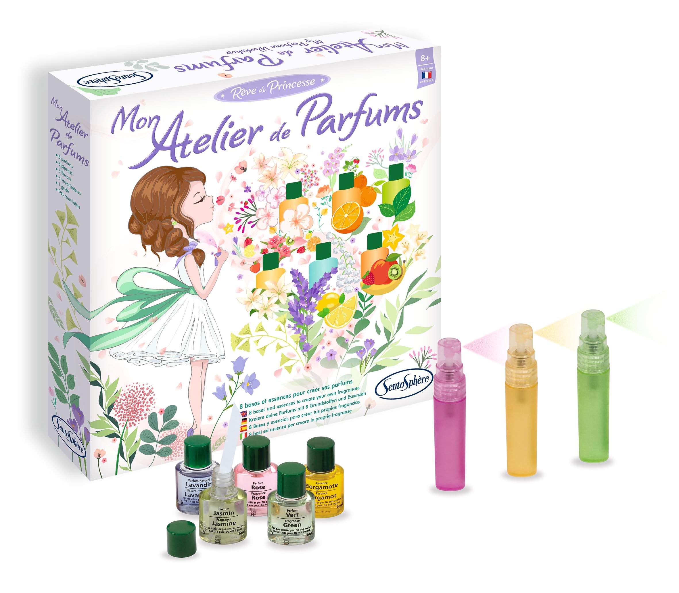 Sentosphère Księżniczka Dream - Mon Atelier de Parfum - Woda toaletowa z kwiatowymi nutami, świeża, owocowa dla dzieci od 8 lat - Wyprodukowano we Francji, 151
