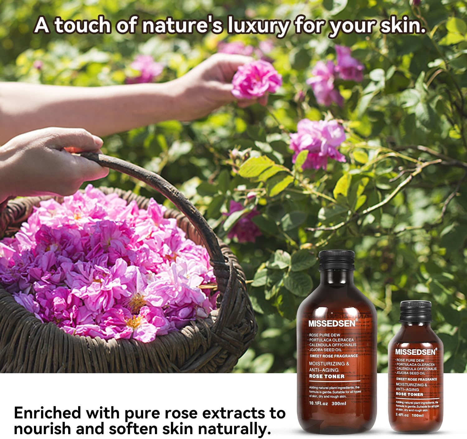 Rose Water Face Toner, Moisturizing & Anti-Aging for All Skin Types (13.5Fl oz) - Image 4