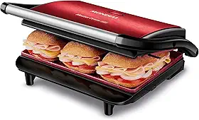 MONDIAL Press Grill Master Press, Vermelho/Inox, 1000W, 110V - PG-01-RC
