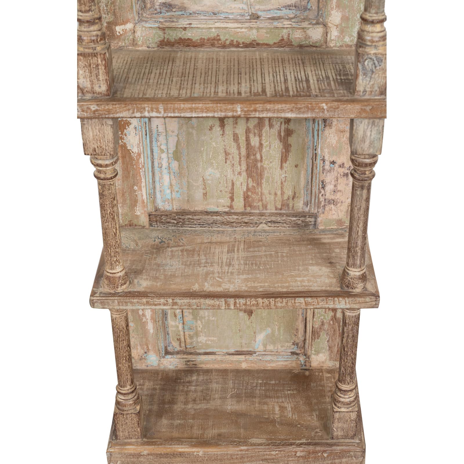 Biscottini Bücherregal aus Massivholz L50XPR27XH152 cm - Küchenorganizer - Buchregal - Küchenorganizer - Regal - Kuchen deko - Küchenregal - Deko küche - Eckregal stehend - Gewürzregal