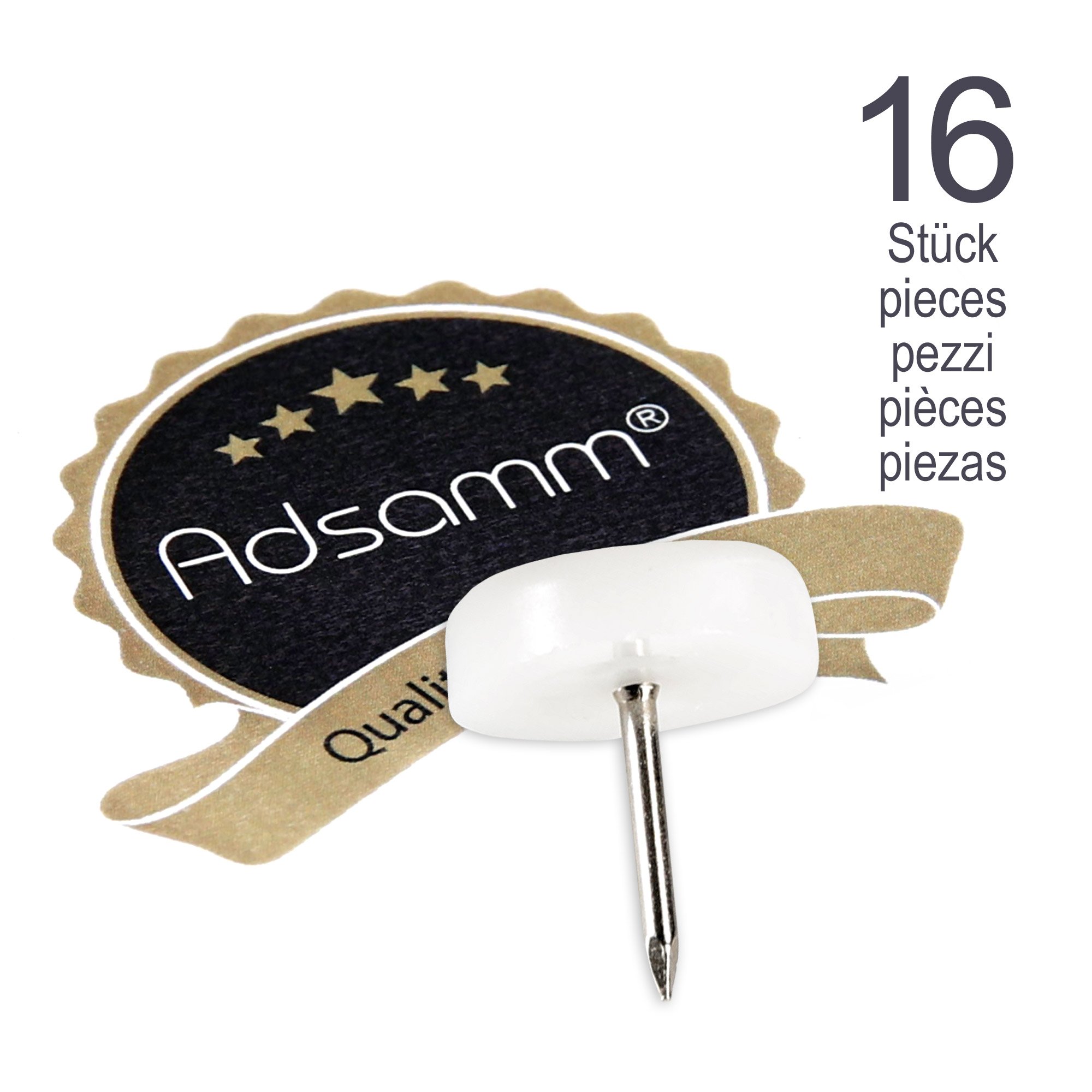 Adsamm ® / 16 X Patins Glisseurs En Plastique Avec Amortisseur En