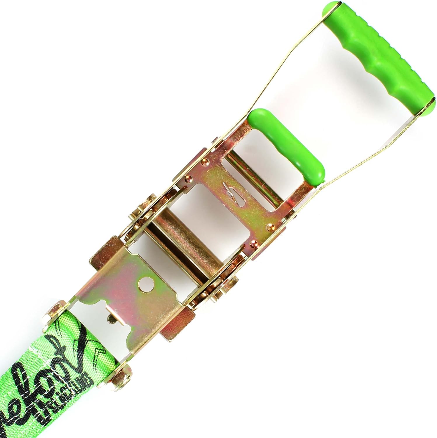 Barefoot Slackline Kit 60ft (18m) Complete Set Including, Ratchet, Training Line, Bark Protectors & Instructions! Designed for Both Kids & Adults - 3 Colors Available (Neon Green)