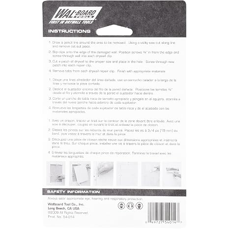 WAL-Board Tools Drywall Repair Clips, Wall Repair Tool, Assembled in USA