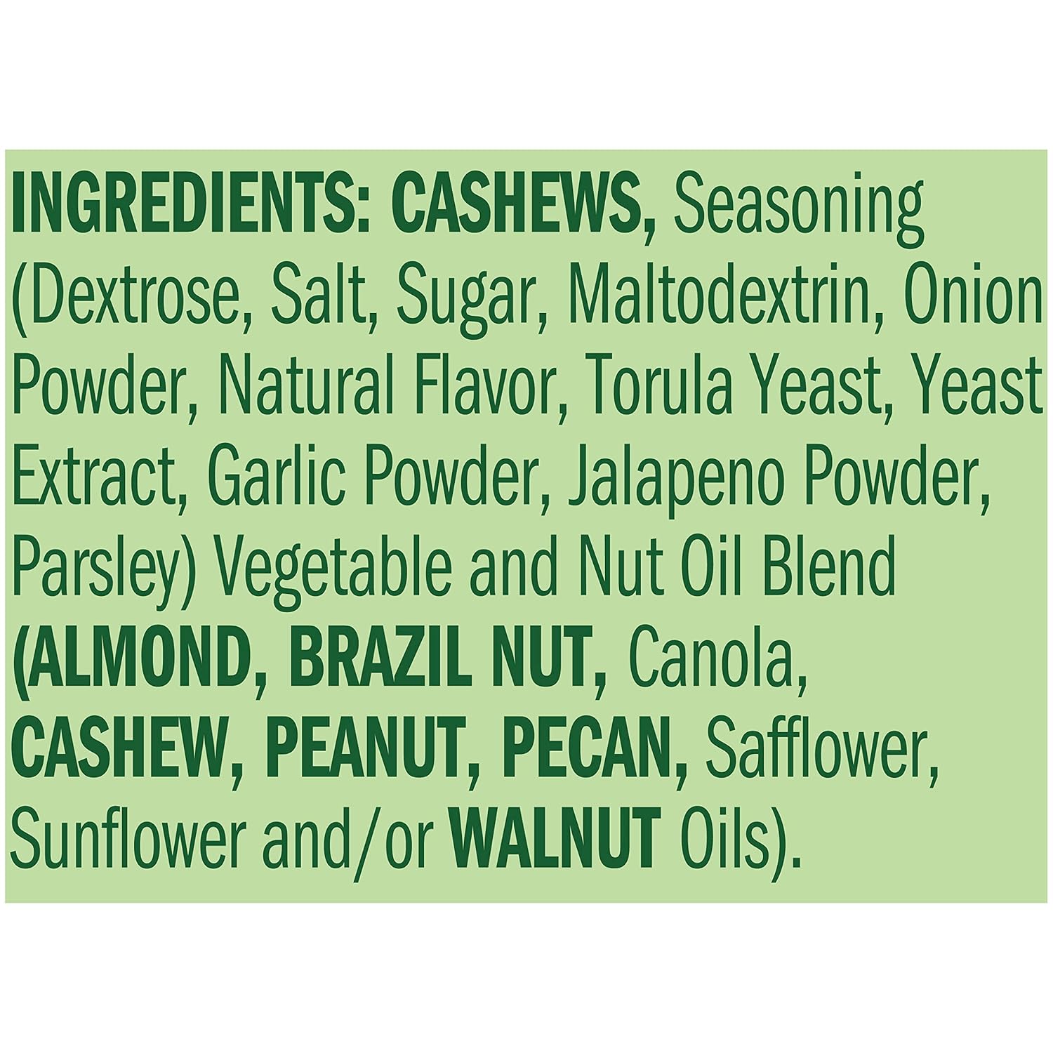 Emerald Jalapeño Cashews Stand Up Resealable Bag, 5 Ounce (Pack of 6)