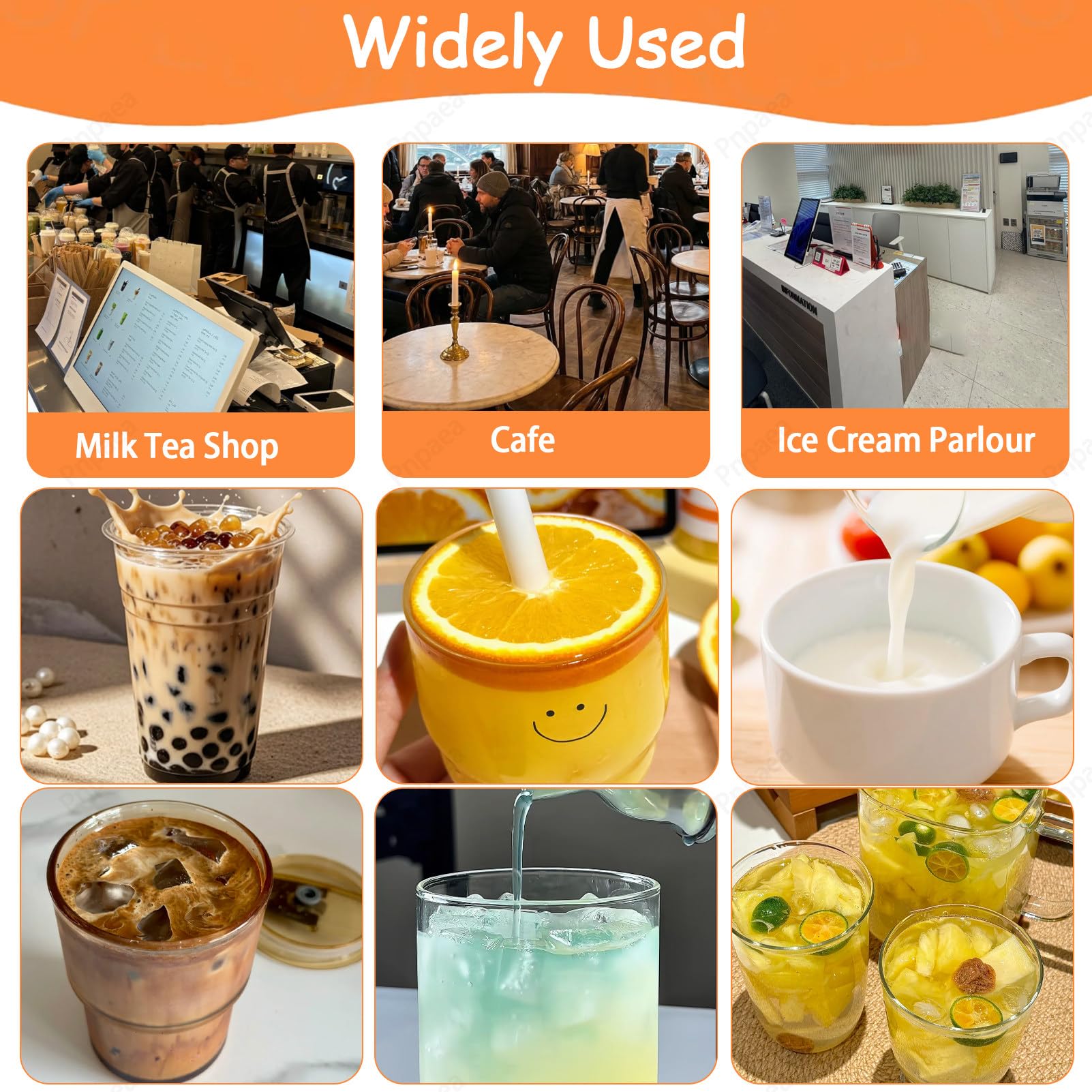 Frullatore Elettrico Professionale, Shaker per Bubble Tea, 2 Doppi Bicchieri da 1000 Ml per Milkshake, Shaker Elettrico per tè al Latte E Cocktail