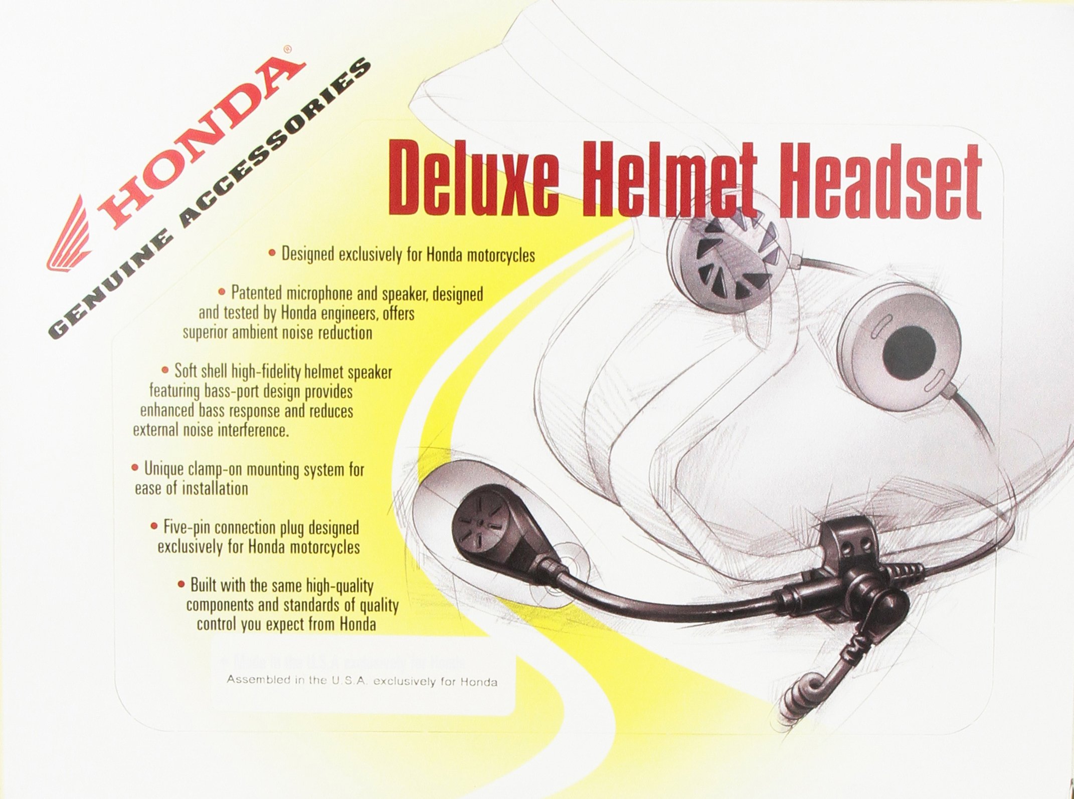 Honda Genuine Accessories 08B82-MCA-100 Gold Wing Deluxe Headset 