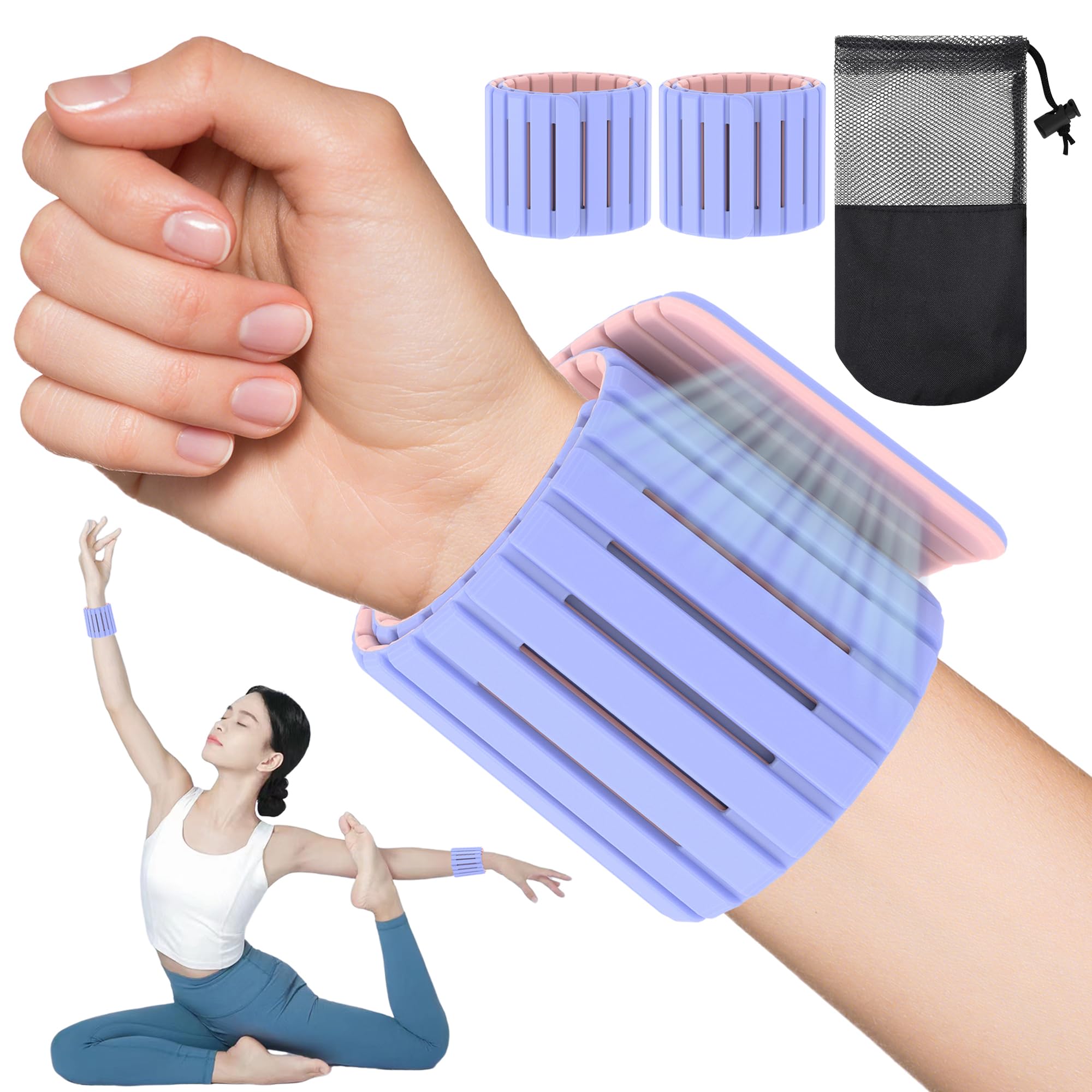 Poids De Chevilles Et Poignets 2 Pièces – Néoprène Nylon – Idéal Danse Et Gym