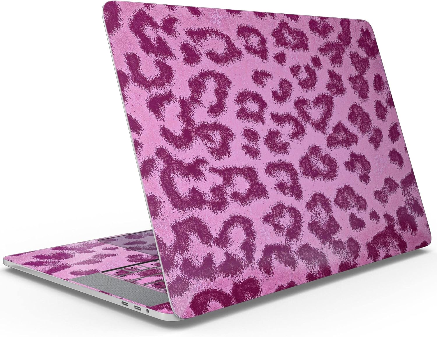 DesignSkinz - Neon Pink Cheetah Animal Print - Full-Body Wrap Protective Decal Skin Kit Compatible with MacBook 16" Pro M1 (A2485)