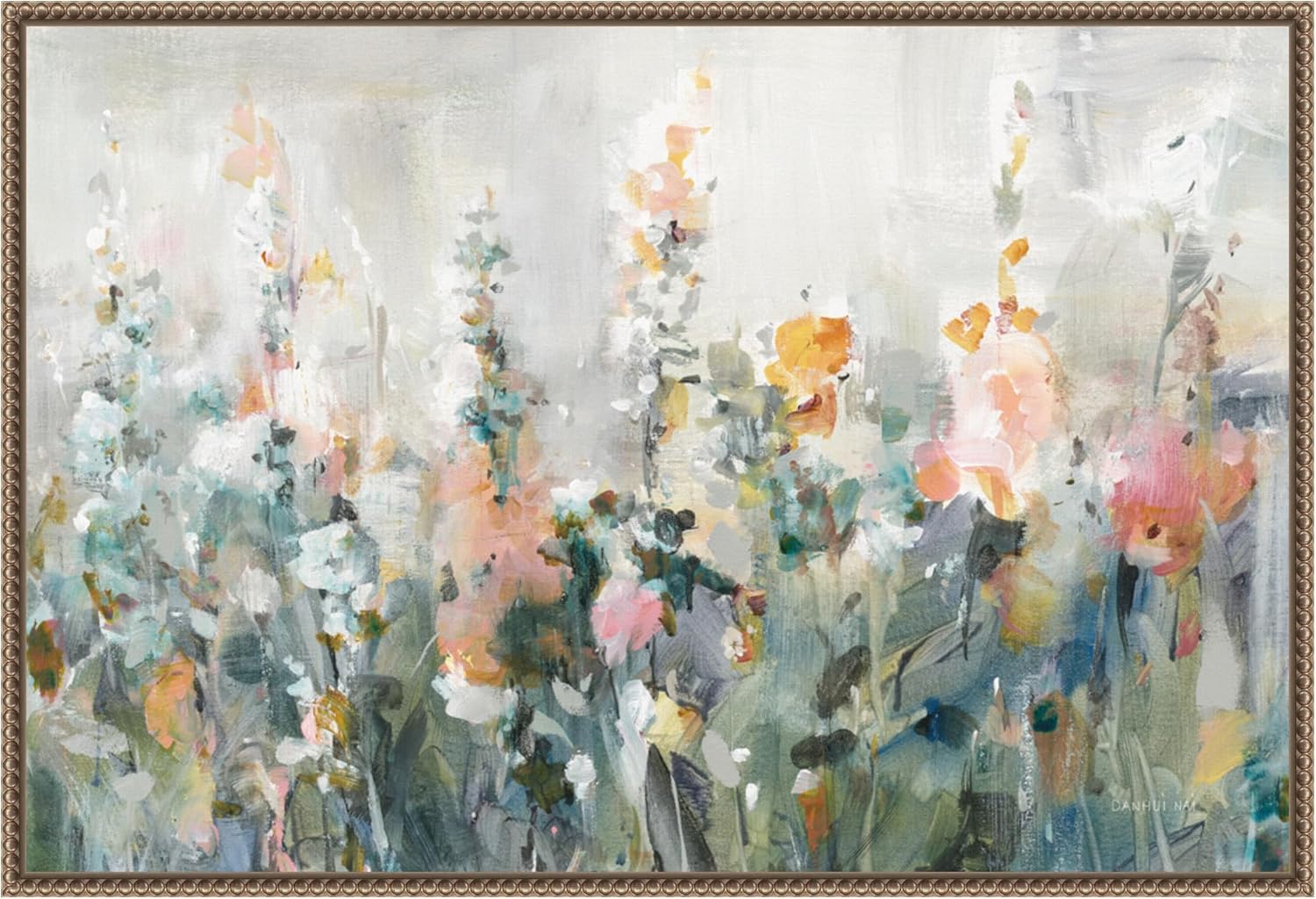 Amanti Art Framed Canvas Wall Art 23x33 Rustic Garden by Danhui Nai, Framed Wall Art Canvas, Abstract Artwork, Traditional Decor, Large Poster Painting for Living Room, Bedroom, Bathroom, Kitchen,