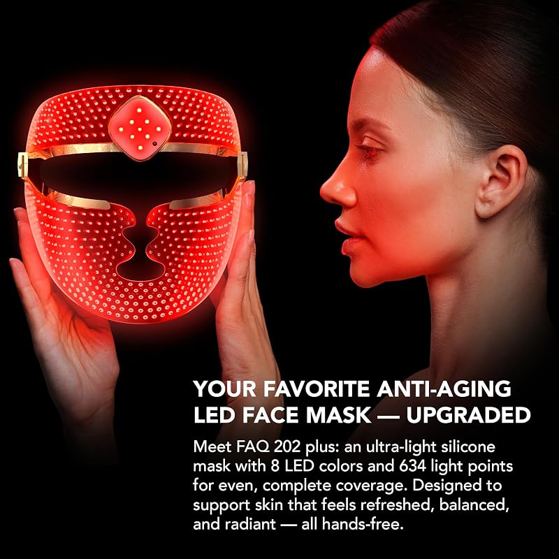FAQ 202 Plus Advanced 8-Color LED Face Mask - Skin Care Device image 2