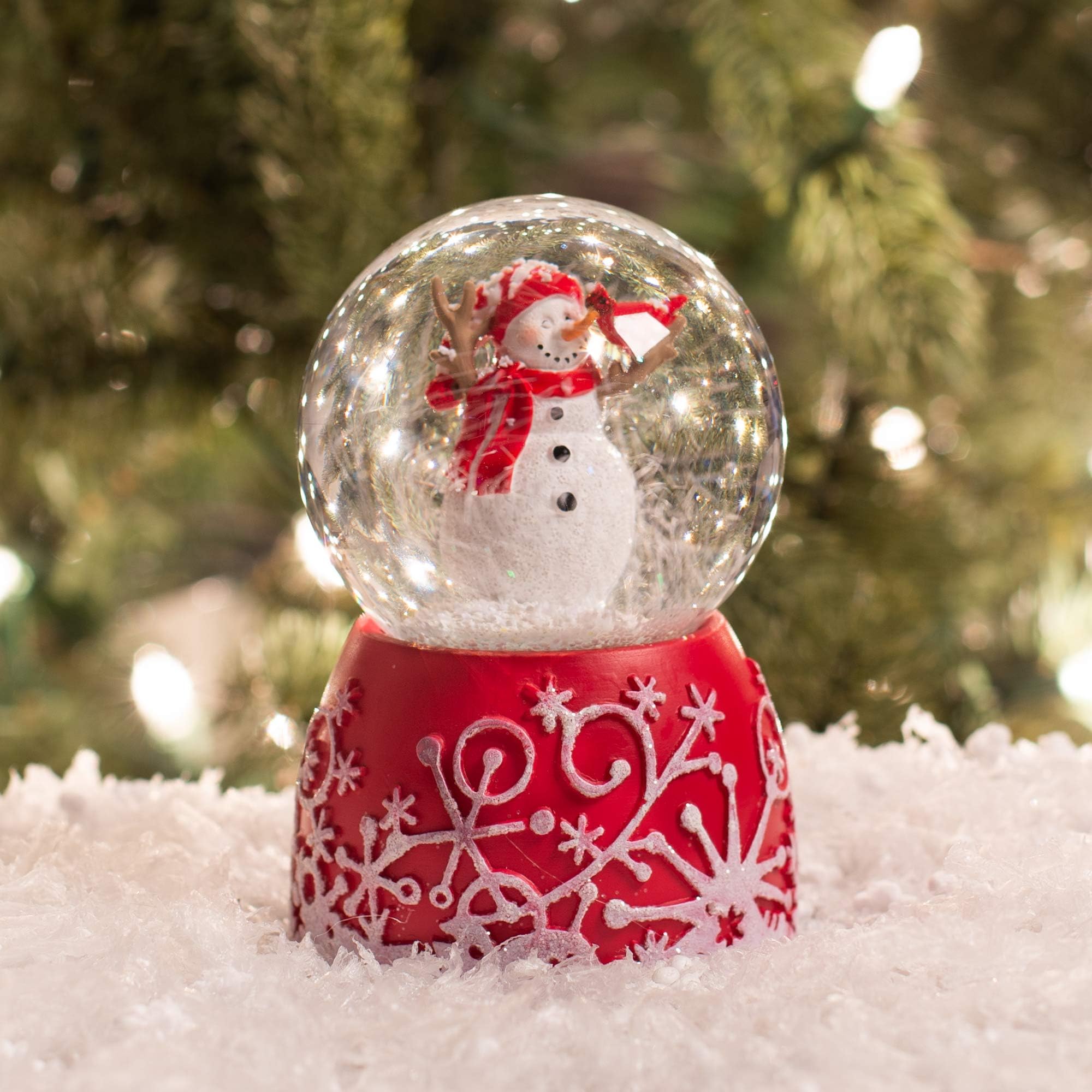 Amazon.com: Holiday Red Glitterdome 4.75 x 3.25 Resin 80MM Snow